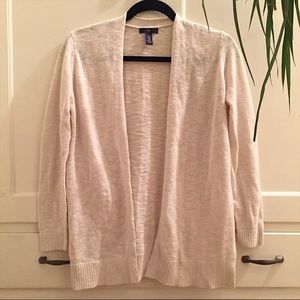 Gap Loose Open Front Cardigan in Cream